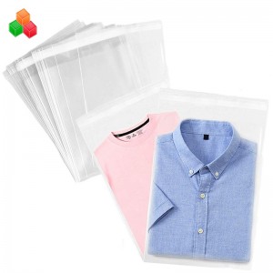 Personalizado forte transparente auto-adesivo de vedação saco de embalagem de vestuário de plástico opp sacos de plástico para roupas \/ t-shirt \/ lanche